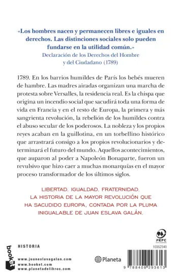 Contraportada La Revolución francesa contada para escépticos