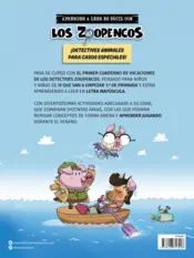 Miniatura contraportada Los Detectives Zoopencos. Cuaderno de vacaciones. Empiezo 1.º de Primaria