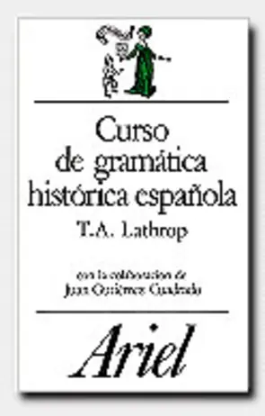 Portada Curso de gramática histórica española