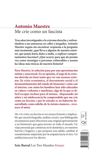 Contraportada Me crie como un fascista