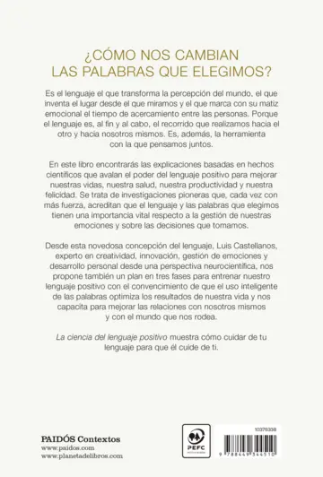 Contraportada La ciencia del lenguaje positivo