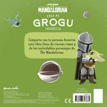 Contraportada Eres mi Grogu favorito. Libro de cartón con troqueles