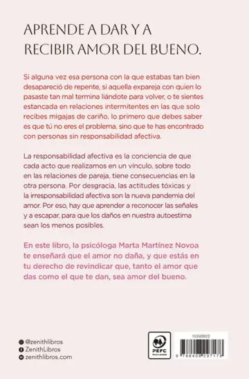 Contraportada Que sea amor del bueno