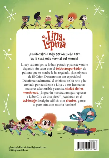 Contraportada Lina Lupina 3. Desventuras en Monstruo City