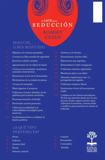 Contraportada El arte de la seducción