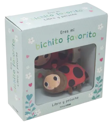 Portada Eres mi bichito favorito. Libro y peluche