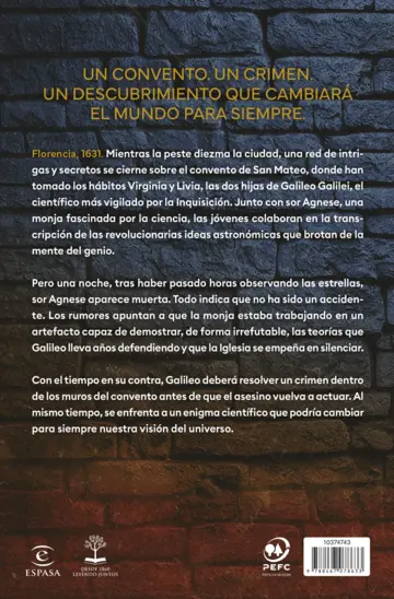 Contraportada El enigma Galilei