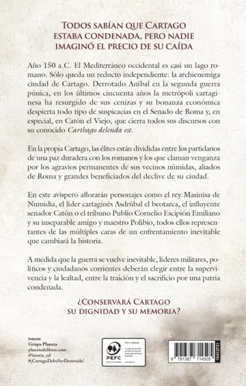 Contraportada ¡Cartago debe ser destruida!
