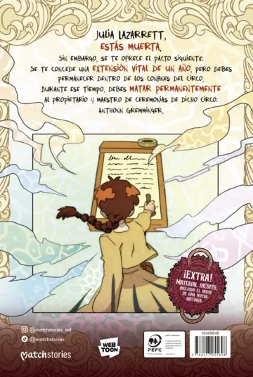 Contraportada Marionetta (Tomo 1)
