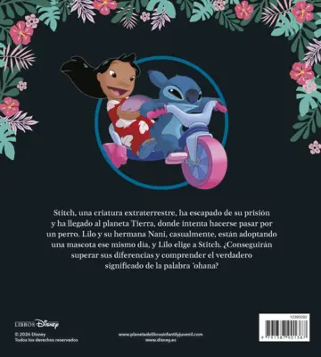 Contraportada Lilo & Stitch. Pequeños tesoros Disney