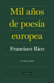 Portada Mil años de poesía europea