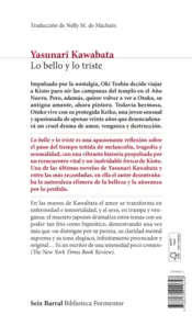 Miniatura contraportada Lo bello y lo triste