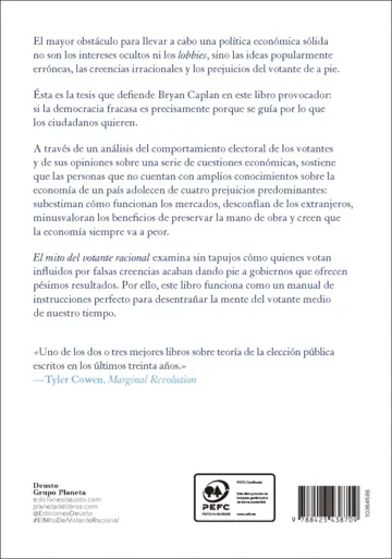 Contraportada El mito del votante racional
