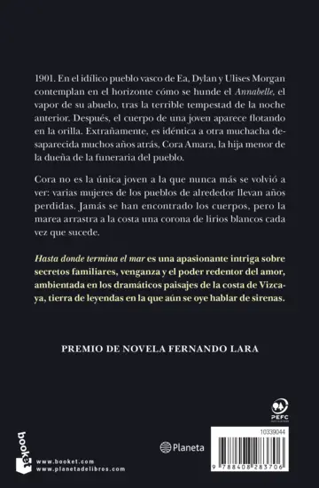 Contraportada Hasta donde termina el mar