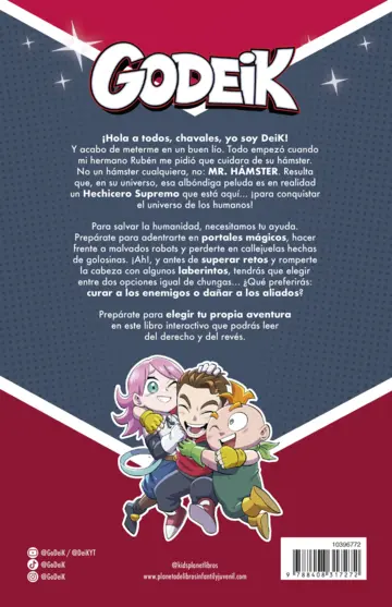 Contraportada GoDeiK 1. GoDeiK y la gema maldita