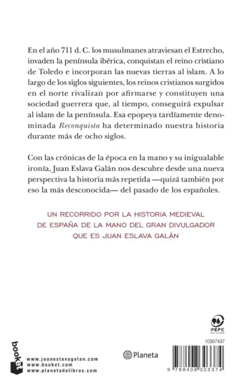 Contraportada La Reconquista contada para escépticos