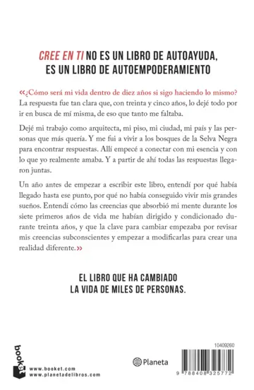 Contraportada Cree en ti