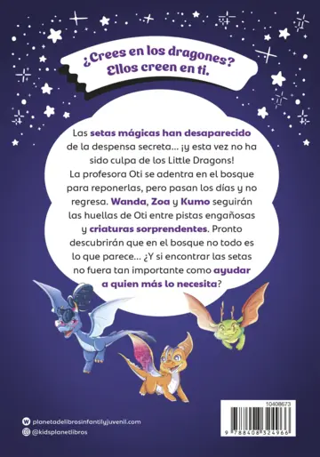 Contraportada Little Dragons 7. La magia del arcoíris