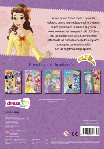 Contraportada Princesas. Vísteme con pegatinas 4