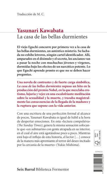 Contraportada La casa de las bellas durmientes