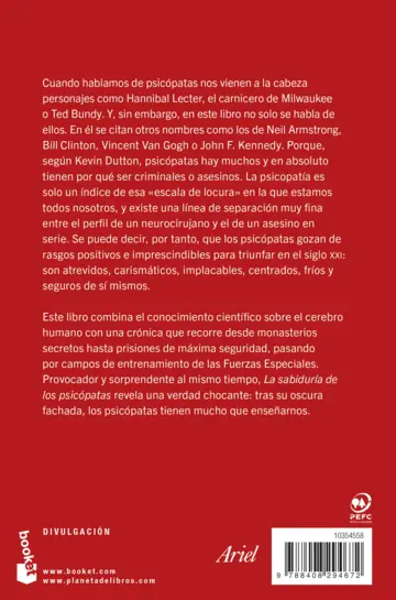 Contraportada La sabiduría de los psicópatas