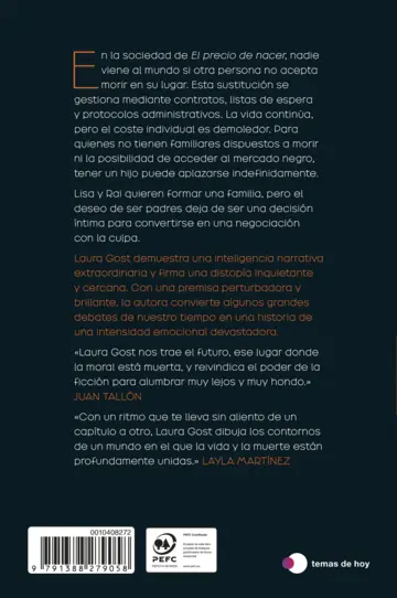 Contraportada El precio de nacer