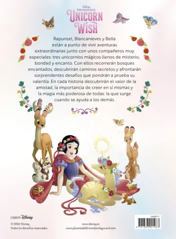 Contraportada Princesas. Unicorn Wish 1