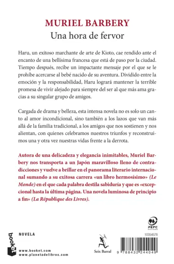 Contraportada Una hora de fervor