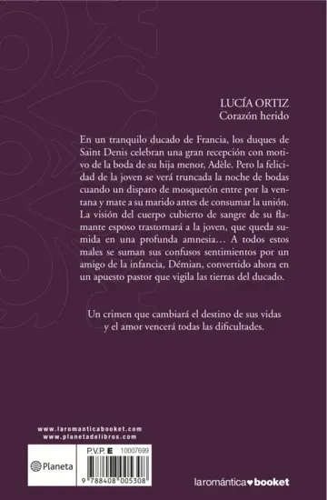 Contraportada Corazón herido