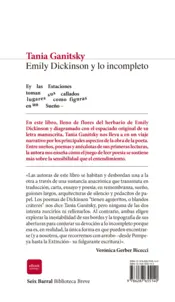 Miniatura contraportada Emily Dickinson y lo incompleto