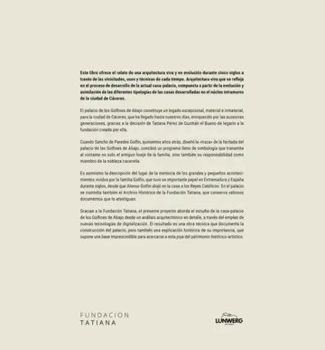 Contraportada El palacio de los Golfines de Abajo y su enclave