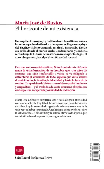Contraportada El horizonte de mi existencia