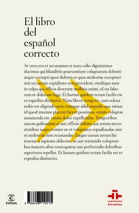 Contraportada El libro del español correcto
