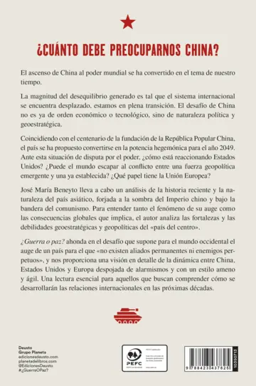 Contraportada ¿Guerra o paz?