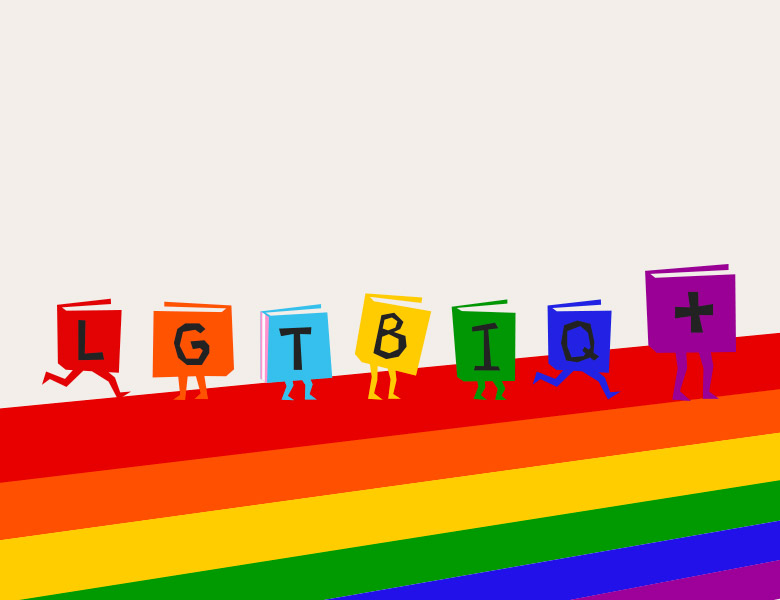 Imagen de fondo Libros LGTBIQ+ para celebrar la diversidad sexual y la identidad de género