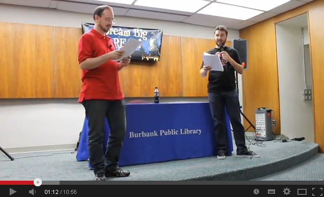 John Scalzi y Wil Wheaton (Wesley Crusher en Star Trek: La nueva generación)  leen un extracto de Redshirts