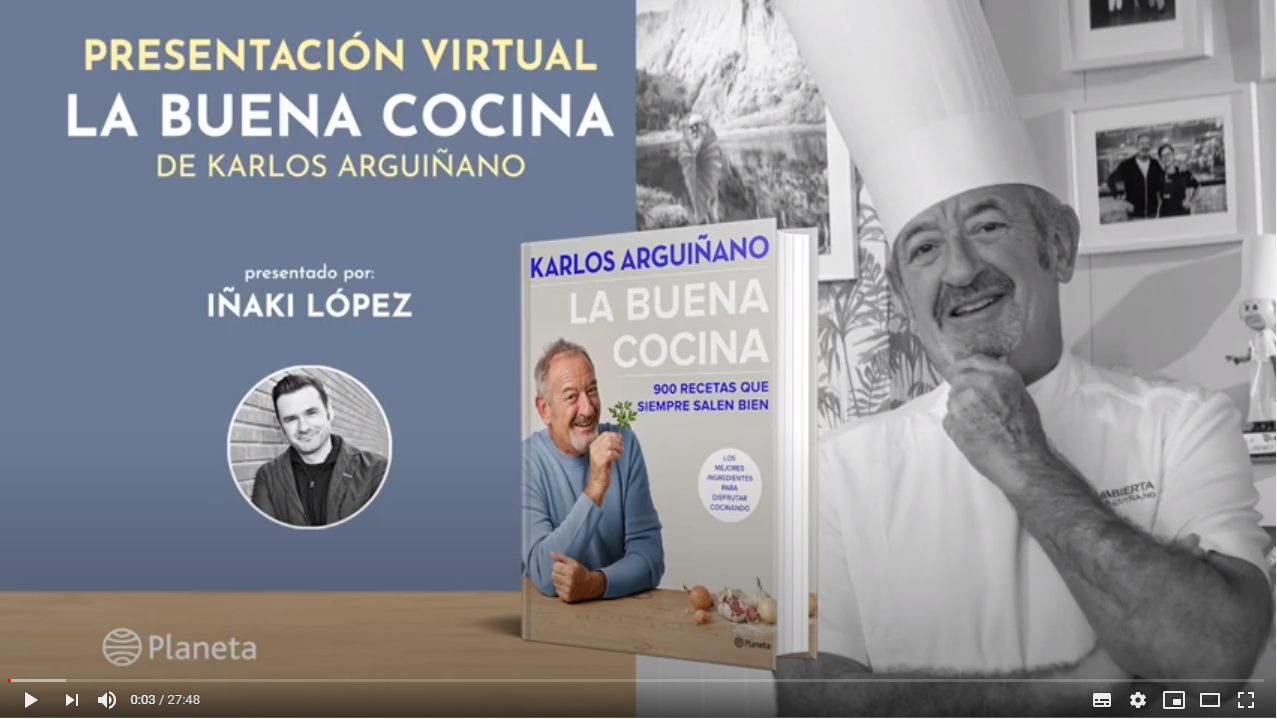 Presentación virtual - La buena cocina de Karlos Arguiñano