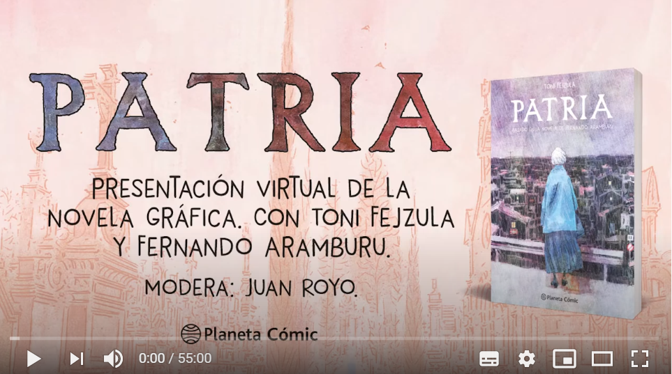 Presentación de la novela gráfica Patria, con Toni Fejzula y Fernando Aramburu